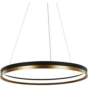 Изображение товара Подвесной светильник светодиодный Delight Collection MD21001010 MD21001010-1B black/br.gold кольцо