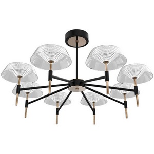 Изображение товара Потолочная люстра светодиодная на штанге Delight Collection MD21001018 MD21001018-8A black/gold