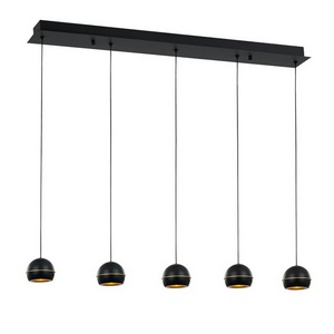 Изображение товара Подвесной светильник светодиодный Delight Collection MD21001034 MD21001034-5B black/gold