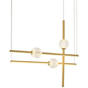 Изображение товара Подвесной светильник светодиодный Delight Collection MD21001050 MD21001050-3B gold в форме шара