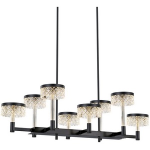 Изображение товара Подвесная люстра светодиодная на штанге Delight Collection Diamond cut MD21020075-8B matt black