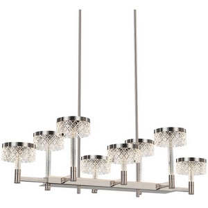 Изображение товара Подвесная люстра светодиодная на штанге Delight Collection Diamond cut MD21020075-8B satin nickel