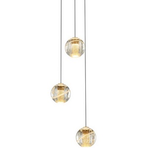 Изображение товара Подвесной светильник светодиодный Delight Collection MD22001052 MD22001052-3A gold в форме шара