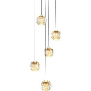 Изображение товара Подвесной светильник светодиодный Delight Collection MD22001052 MD22001052-5A gold в форме шара