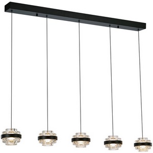 Изображение товара Подвесной светильник светодиодный Delight Collection Indiana MD22030002-5B black/clear