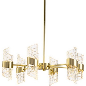 Изображение товара Люстра потолочная светодиодная золотая на штанге Delight Collection MD23001022 MD23001022-6A gold