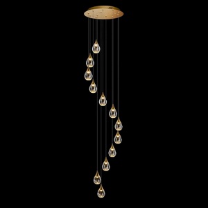 Изображение товара Подвесной светильник светодиодный Delight Collection Stilla MD24001004-12A gold/clear