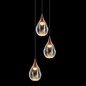 Изображение товара Подвесной светильник светодиодный Delight Collection Stilla MD24001004-3A copper/clear