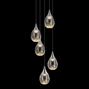 Изображение товара Подвесной светильник светодиодный Delight Collection Stilla MD24001004-5A chrome/clear
