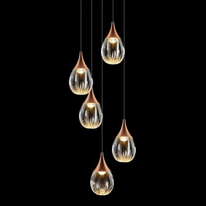 Изображение товара Подвесной светильник светодиодный Delight Collection Stilla MD24001004-5A copper/clear