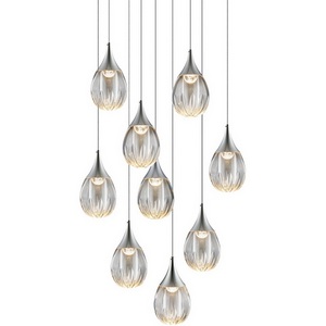Изображение товара Подвесной светильник светодиодный Delight Collection Stilla MD24001004-9A chrome/clear