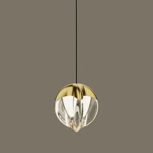 Изображение товара Подвесной светильник светодиодный Delight Collection MD24001033 MD24001033-1A gold/clear