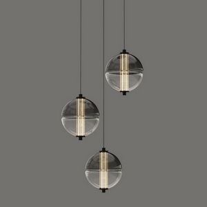 Изображение товара Подвесной светильник светодиодный Delight Collection MD24022079 MD24022079-3A black/smoky в форме шара