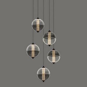 Изображение товара Подвесной светильник светодиодный Delight Collection MD24022079 MD24022079-5A black/smoky в форме шара