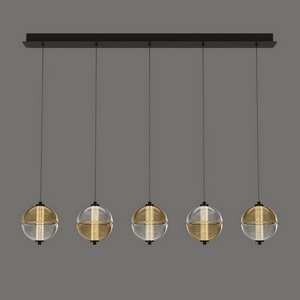 Изображение товара Подвесной светильник светодиодный Delight Collection MD24022079 MD24022079-5B black/amber в форме шара