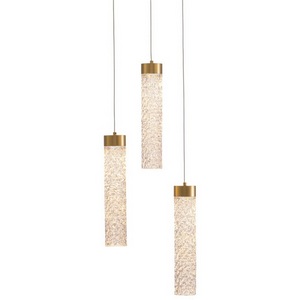 Изображение товара Подвесной светильник светодиодный Delight Collection MD24030028 MD24030028-3A brass/clear