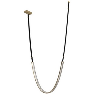 Изображение товара Подвесной светильник светодиодный хрустальный Delight Collection MD24083001 MD24083001-1G black/gold