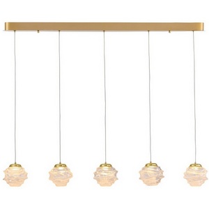 Изображение товара Подвесной светильник светодиодный Delight Collection MD25030003 MD25030003-5B gold/clear