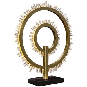 Изображение товара Настольная лампа светодиодная хрустальная Delight Collection Quartz Halo MT20020154-2A satin gold