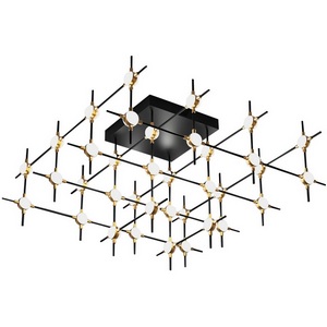 Изображение товара Потолочная люстра светодиодная Delight Collection Molecular MX18001067-36A black/gold