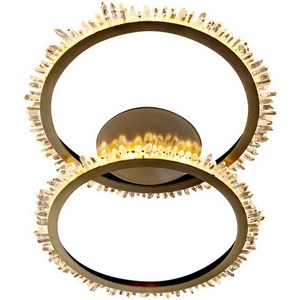 Изображение товара Люстра потолочная светодиодная золотая хрустальная Delight Collection Quartz Halo MX20020154-2A satin gold кольцо