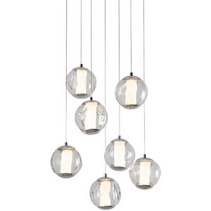 Изображение товара Подвесной светильник светодиодный Delight Collection OD2437 OD2437-7 gold/clear в форме шара