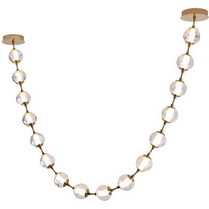 Изображение товара Подвесной светильник светодиодный Delight Collection OD2437 OD2437A-16 brass/clear