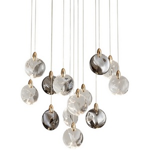 Изображение товара Подвесной светильник светодиодный Delight Collection OD2440 OD2440-13 gold/clear+amber+grey