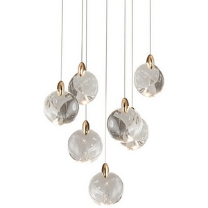 Изображение товара Подвесной светильник светодиодный Delight Collection OD2440 OD2440-7 gold/clear