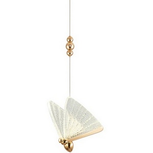 Изображение товара Подвесной светильник светодиодный с бабочками Delight Collection Butterfly OM8201008-1 rose gold
