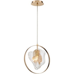 Изображение товара Подвесной светильник Delight Collection Cowley P60669-1 gold/clear