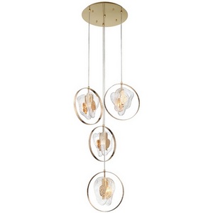 Изображение товара Подвесной светильник Delight Collection Cowley P60669-4 gold/clear
