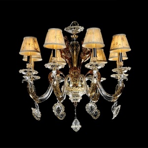 Изображение товара Подвесная люстра муранское стекло Illuminati Poly MD102774-8B листья с подвесками