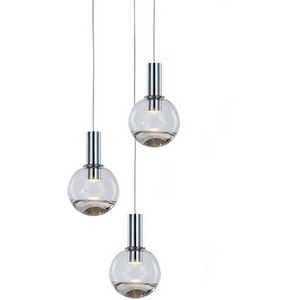 Изображение товара Подвесной светильник светодиодный Illuminati Aria MD17012002-3A chrome в форме шара