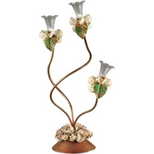 Изображение товара Настольная лампа муранское стекло 6213/L3 V1909 MM Lampadari Roseto с цветами