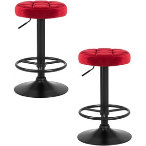 Изображение товара Набор 2 шт табурет барный DOBRIN BRUNO BLACK (бордо велюр (MJ9-43))