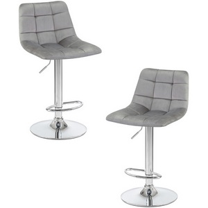 Изображение товара Набор 2 шт стул барный DOBRIN TAILOR (серый велюр (MJ9-75))
