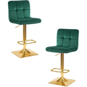 Изображение товара Набор 2 шт стул барный DOBRIN GOLDIE (зеленый велюр (MJ9-88))