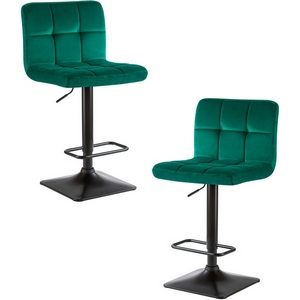 Изображение товара Набор 2 шт стул барный DOBRIN DOMINIC (зеленый велюр (MJ9-88))
