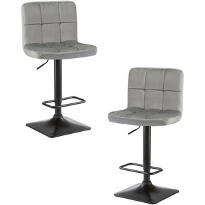 Изображение товара Набор 2 шт стул барный DOBRIN DOMINIC (серый велюр (MJ9-75))