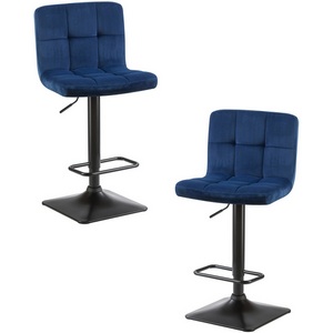 Изображение товара Набор 2 шт стул барный DOBRIN DOMINIC (синий велюр (MJ9-117))