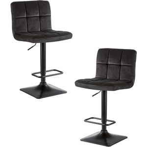 Изображение товара Набор 2 шт стул барный DOBRIN DOMINIC (черный велюр (MJ9-101))
