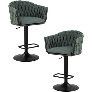 Изображение товара Набор 2 шт стул барный DOBRIN LEON (зеленая ткань (LAR 275-23))