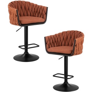 Изображение товара Набор 2 шт стул барный DOBRIN LEON (оранжевая ткань (LAR 275-27))