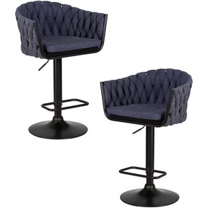 Изображение товара Набор 2 шт стул барный DOBRIN LEON (синяя ткань (LAR-275-29))