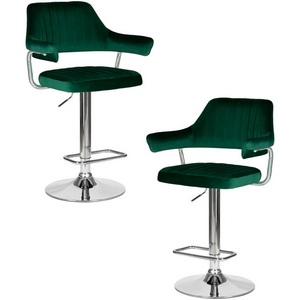 Изображение товара Набор 2 шт стул барный DOBRIN CHARLY (зеленый велюр (MJ9-88))