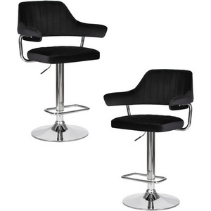 Изображение товара Набор 2 шт стул барный DOBRIN CHARLY (черный велюр (MJ9-101))