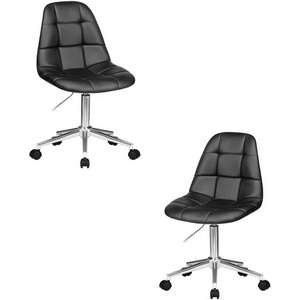 Изображение товара Набор 2 шт офисное кресло для персонала DOBRIN MONTY (чёрный)