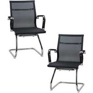Изображение товара Набор 2 шт офисное кресло черное с нагрузкой до 150 кг для посетителей DOBRIN CODY MESH (черный)