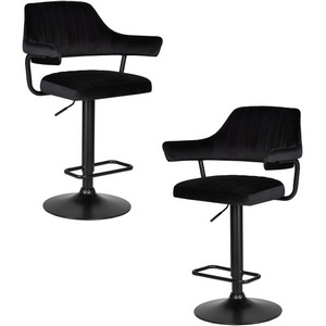 Изображение товара Набор 2 шт стул барный DOBRIN CHARLY BLACK (черный велюр (MJ9-101))